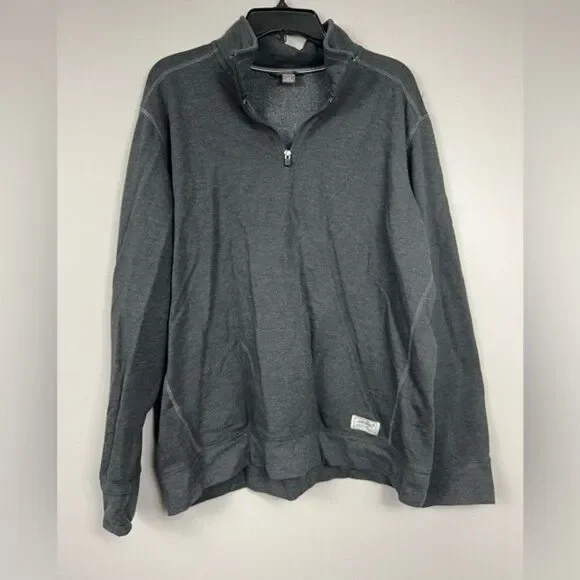 Eddie Bauer Large 3/4 Zip Gray Sweatshirt - Picture 2 of 5